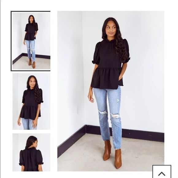 New Fab’rik VIRGINIA PUFF SLEEVE BLOUSE - Picture 4 of 6